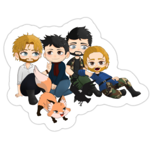 Sticker : WITSEC chibi Maverick, Sawyer, Wyatt et Tyron [stock limité]